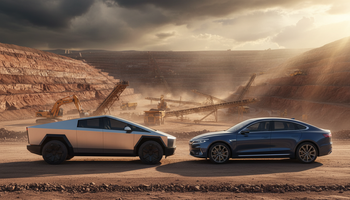 No momento, você está visualizando A Guerra Entre Tesla, BYD e as Mineradoras — Quem Vai Controlar o Futuro das Baterias de Lítio